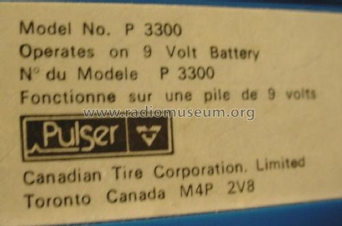 Pulser P 3300; Canadian Tire (ID = 1715583) Radio