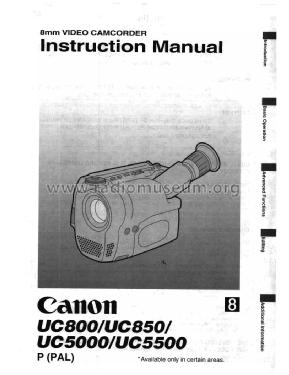 Camcorder UC5000; Canon Inc.; Tokyo (ID = 2957448) Sonido-V