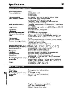 Camcorder UC5000; Canon Inc.; Tokyo (ID = 2957450) Ton-Bild