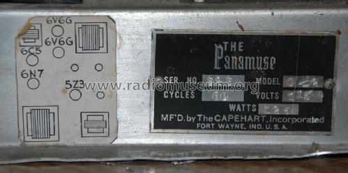 110G Panamuse Ch= W-940; Capehart Corp.; Fort (ID = 1566447) Radio