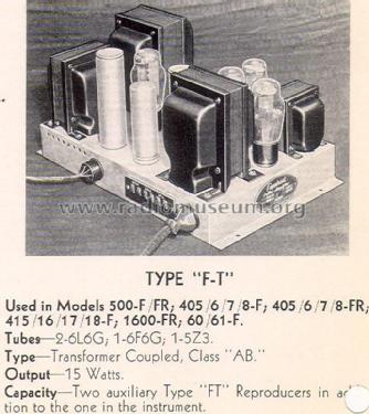 405F & FR Chippendale ; Capehart Corp.; Fort (ID = 1346556) Radio