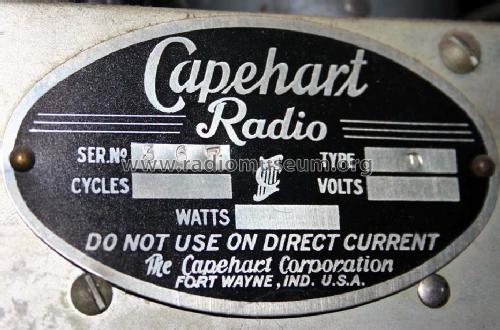 406D Adam Ch= W-877, W-867, W-868, 16-E; Capehart Corp.; Fort (ID = 1324339) Radio