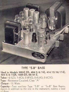 407-E Neo-Classic/Modern or 407-ER Ch= W-890 + amp W-891, W-892; 16-E; Capehart Corp.; Fort (ID = 1384182) Radio