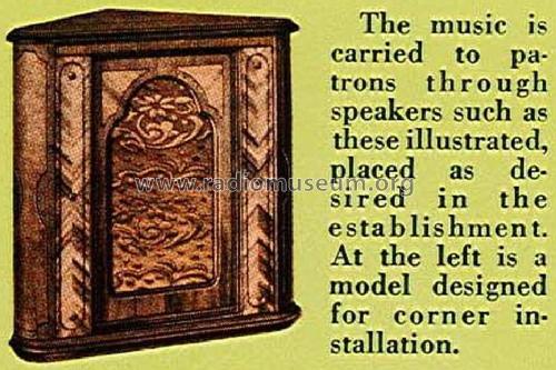 Amperion Corner Speaker Mystery Music ; Capehart Corp.; Fort (ID = 1355166) Speaker-P