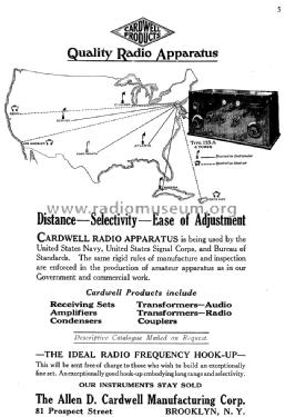 Radio Receiver 125A; Cardwell Mfg. Corp., (ID = 1253464) Radio