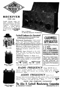 Radio Receiver 125A; Cardwell Mfg. Corp., (ID = 1621948) Radio