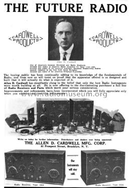 Radio Receiver Type 112A; Cardwell Mfg. Corp., (ID = 2058440) Radio