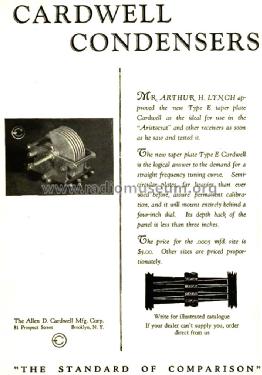 Variable Condenser ; Cardwell Mfg. Corp., (ID = 1384269) Radio part