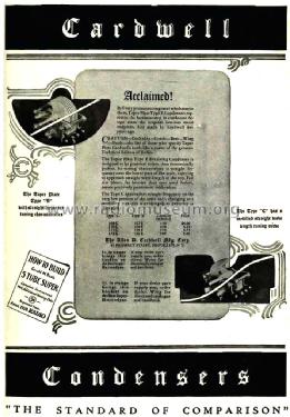 Variable Condenser ; Cardwell Mfg. Corp., (ID = 1434825) Radio part