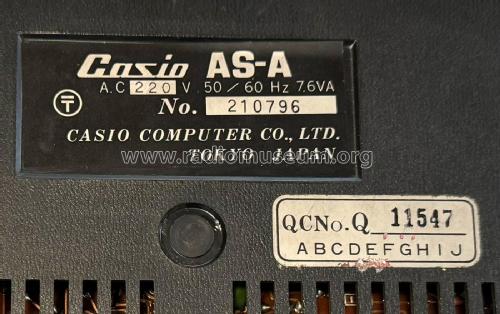 Electronic Calculator AS-A - 121-A; CASIO Computer Co., (ID = 3075631) Computer & SPmodules