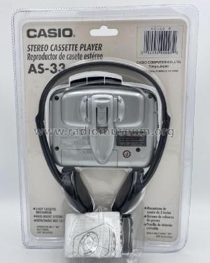 Stereo Cassette Player AS-33; CASIO Computer Co., (ID = 2979884) R-Player