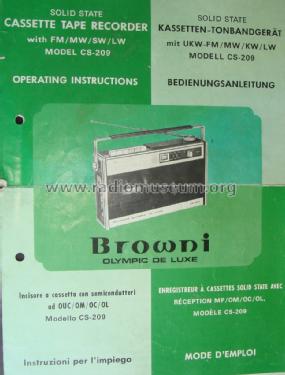 Browni Olympic de Luxe - Solid State Cassette Tape Recorder CS-209; CBC Charles Brown (ID = 1703830) Radio