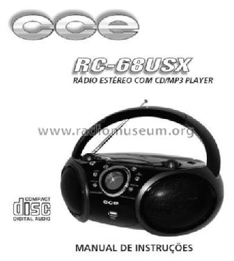 Rádio Estéreo com CD / MP3 player RC-68USX; CCE - Indústria e (ID = 1986023) Radio