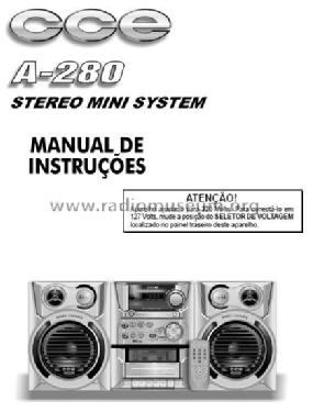 Stereo Mini System A-280; CCE - Indústria e (ID = 1979367) Radio