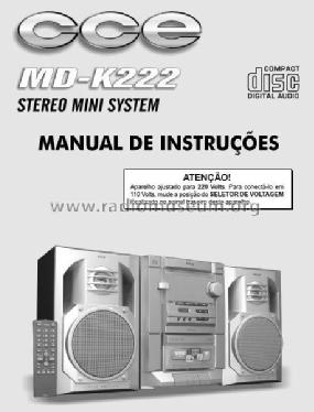 Stereo Mini System MD-K2222; CCE - Indústria e (ID = 1982202) Radio