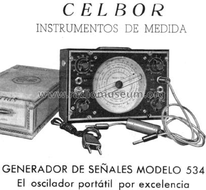 Generador de señales 534; Celbor, Laboratorios (ID = 1901712) Equipment