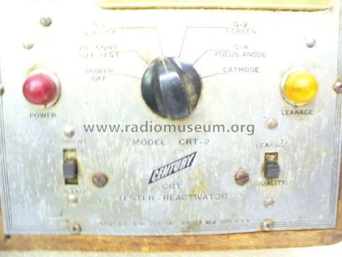 CRT Tester - Reactivator CRT-2; Century Electronics (ID = 1795649) Equipment