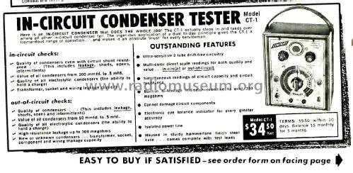 In-Circuit Condenser Tester CT-1; Century Electronics (ID = 1792987) Equipment