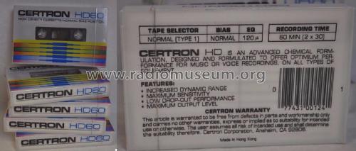 Compact Cassette - CC - Audio Cassette ; Certron Corporation; (ID = 1844646) Misc