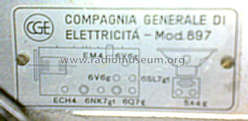 897-B; CGE, Compagnia (ID = 1073212) Radio