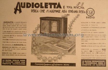 Audioletta ; CGE, Compagnia (ID = 1170204) Radio