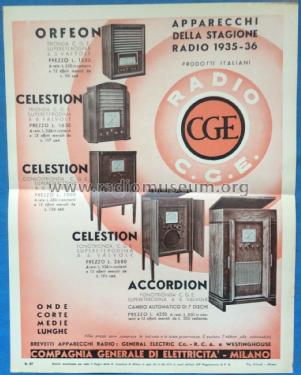 Celestion Trionda ; CGE, Compagnia (ID = 2579846) Radio