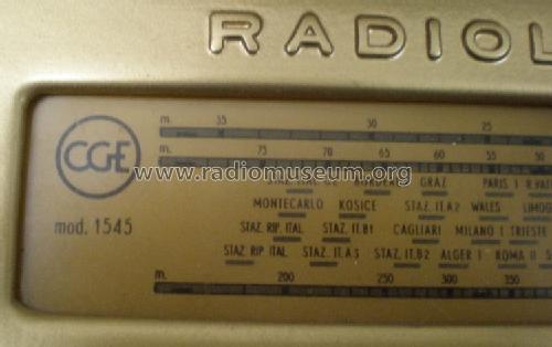 Radioletta 1545; CGE, Compagnia (ID = 1216941) Radio