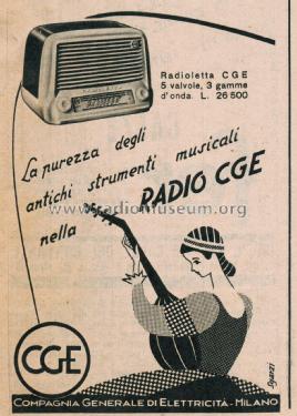 Radioletta 1545; CGE, Compagnia (ID = 3053356) Radio