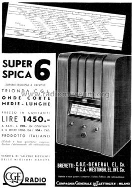 Super Spica 6 Trionda ; CGE, Compagnia (ID = 1885822) Radio