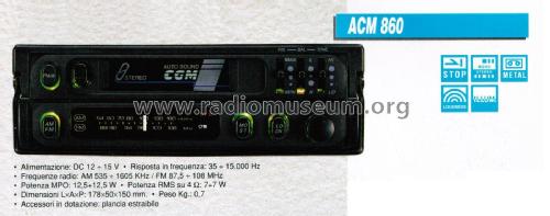 Auto Sound ACM 860; CGM elettronica; (ID = 2789793) Car Radio