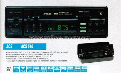 Autoradio ACS 510; CGM elettronica; (ID = 2737489) Car Radio