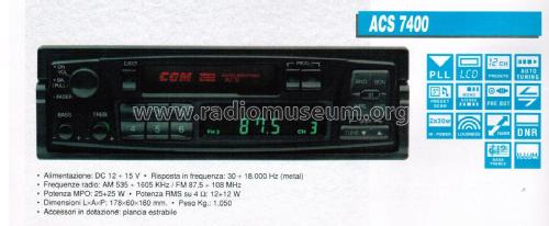 Autoradio ACS 7400; CGM elettronica; (ID = 2873450) Car Radio