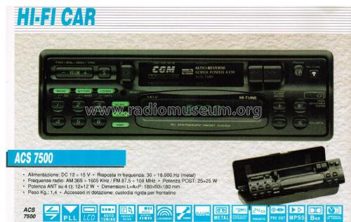 Autoradio ACS 7500; CGM elettronica; (ID = 2730006) Car Radio