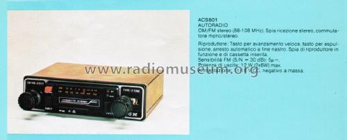 Autoradio ACS 801; CGM elettronica; (ID = 2791409) Car Radio