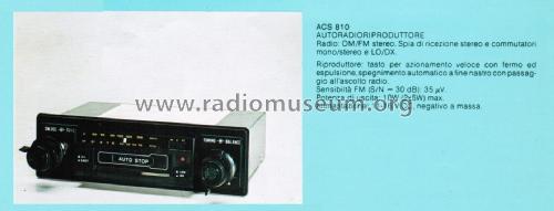 Autoradioriproduttore ACS 810; CGM elettronica; (ID = 2791410) Car Radio