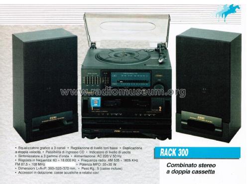 Combinato Stereo a Doppia Cassetta Rack 300; CGM elettronica; (ID = 2790930) Radio