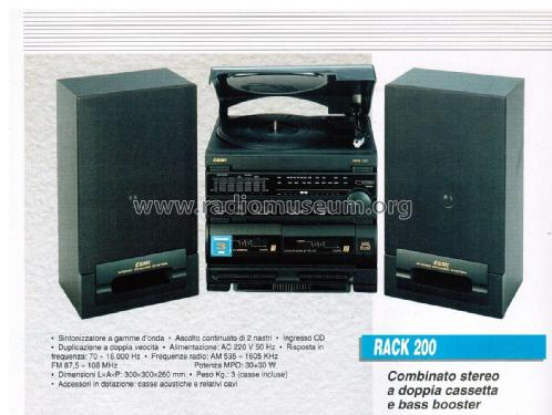 Combinato Stereo a Doppia Cassetta Rack 200; CGM elettronica; (ID = 2877602) Radio