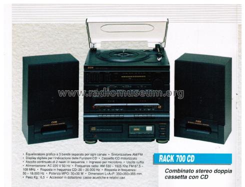 Combinato Stereo Doppia Cassetta con CD Rack 700 CD; CGM elettronica; (ID = 2790924) Radio