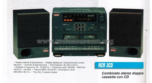 Combinato Stereo Doppia Cassetta con CD RCR 3CD; CGM elettronica; (ID = 2790925) Radio