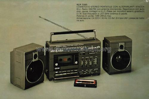 Combinato Stereo Portatile con Altoparlanti Staccabili RCR7000; CGM elettronica; (ID = 2765143) Radio