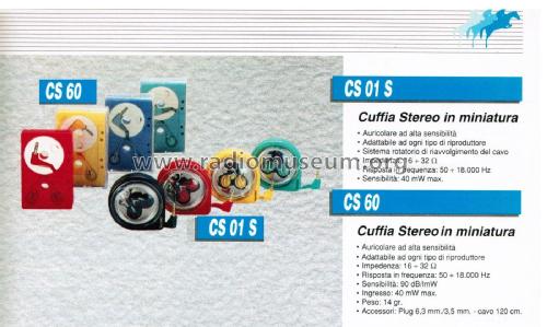 Cuffia Stereo in Miniatura CS 01 S; CGM elettronica; (ID = 2910001) Parlante