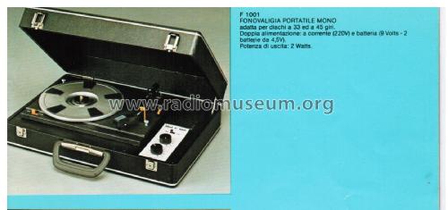 Fonovaligia Portatile Mono F 1001; CGM elettronica; (ID = 2693243) R-Player