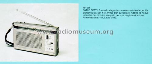 Radio OM/FM RF 70; CGM elettronica; (ID = 2792573) Radio