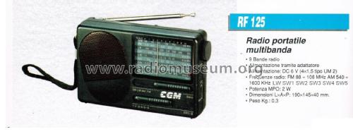 Radio Portatile Multibanda RF 125; CGM elettronica; (ID = 2920408) Radio