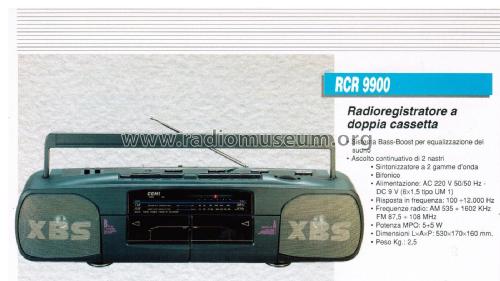 Radioregistratore a Doppia Cassetta RCR 9900; CGM elettronica; (ID = 2909511) Radio