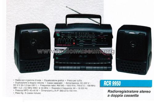 Radioregistratore Stereo a Doppia Cassetta RCR 9950; CGM elettronica; (ID = 2887272) Radio