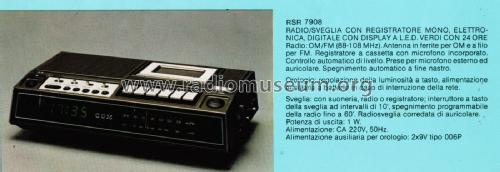 Radiosveglia con Registratore Mono RSR 7908; CGM elettronica; (ID = 2792574) Radio