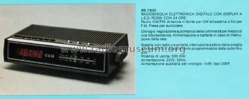 Radiosveglia Elettronica Digitale RS 7900; CGM elettronica; (ID = 2833341) Radio