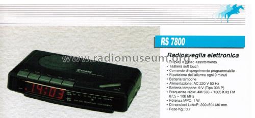 Radiosveglia Elettronica RS 7800; CGM elettronica; (ID = 2920977) Radio