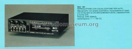 Stereo Tape Player with Equalizer RAE 160; CGM elettronica; (ID = 2791400) R-Player